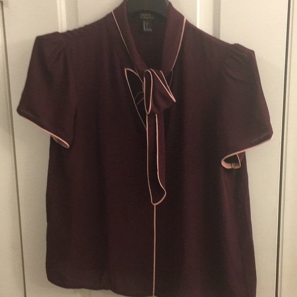 Forever 21 Contemporary- size L plum/rose blouse - Picture 5 of 5
